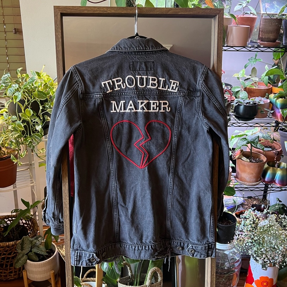 Lucky Brand Trouble Maker Heartbreaker Denim Jacket